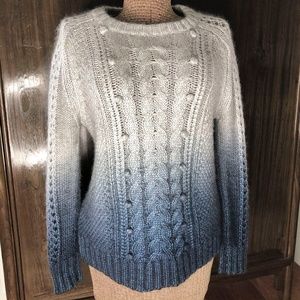 J.Crew Silk Wool Cable knit Ombre Sweater XS